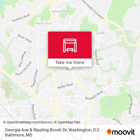 Mapa de Georgia Ave & Rippling Brook Dr