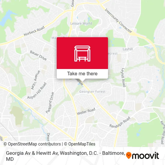 Georgia Av & Hewitt Av map