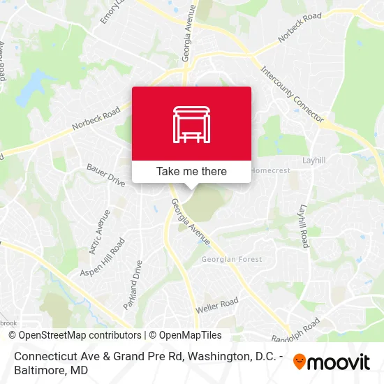 Connecticut Ave & Grand Pre Rd map