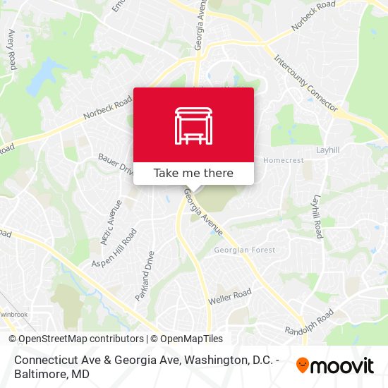 Connecticut Ave & Georgia Ave map