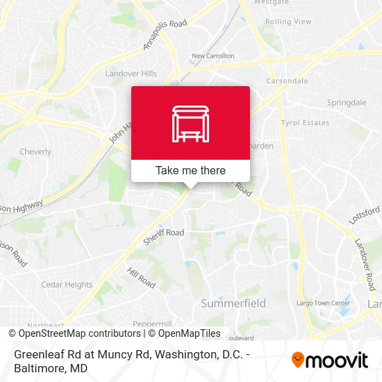 Greenleaf Rd at Muncy Rd map