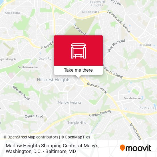 Mapa de Marlow Heights Shopping Center at Macy's