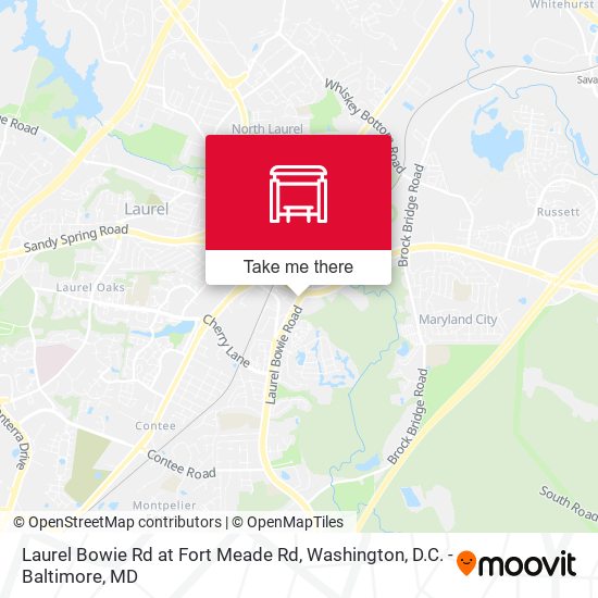 Laurel Bowie Rd at Fort Meade Rd map