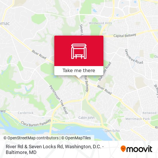 River Rd & Seven Locks Rd map