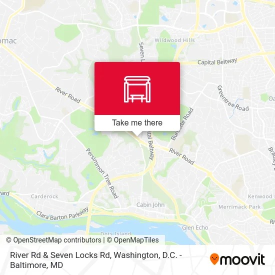 River Rd & Seven Locks Rd map