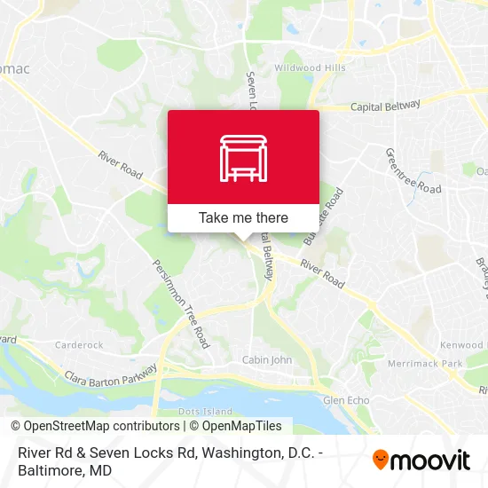 River Rd & Seven Locks Rd map