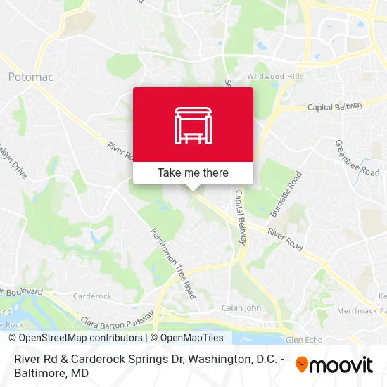 River Rd  & Carderock  Springs  Dr map