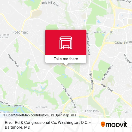 River Rd & Congressional Cc map