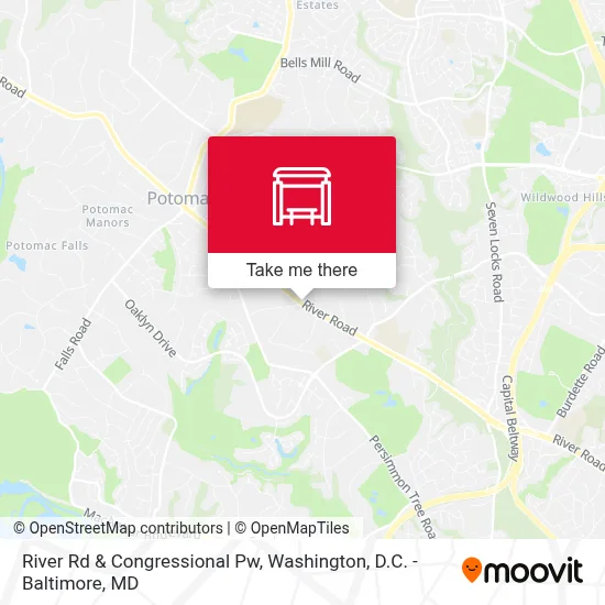 River Rd & Congressional Pw map