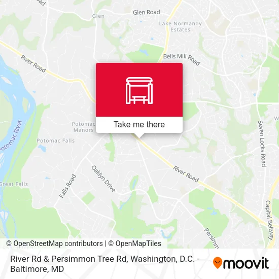River Rd & Persimmon Tree Rd map