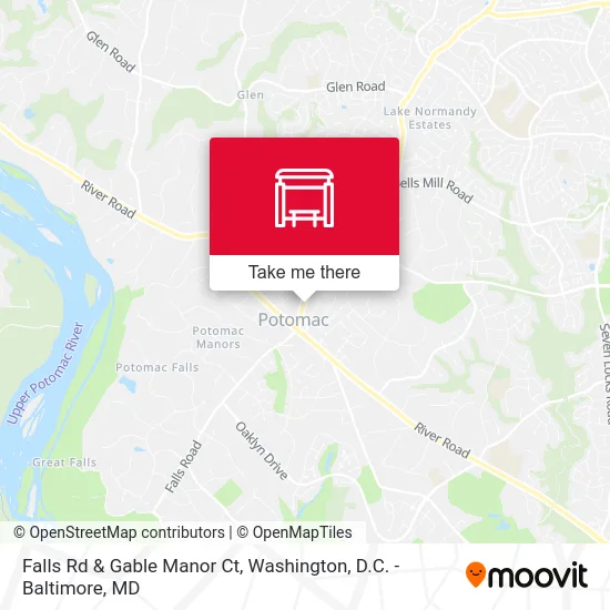 Falls Rd & Gable Manor Ct map