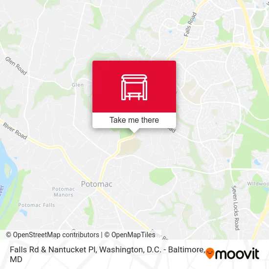 Falls Rd & Nantucket Pl map