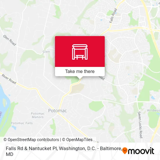 Falls Rd & Nantucket Pl map
