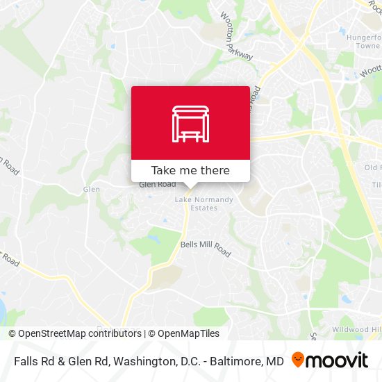 Falls Rd & Glen Rd map