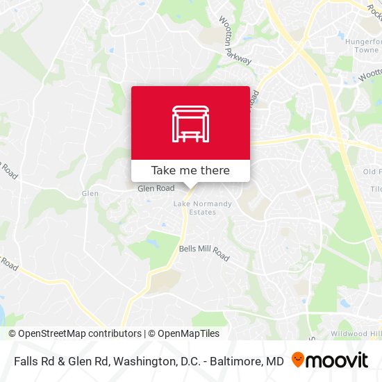 Falls Rd & Glen Rd map
