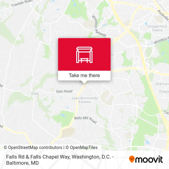 Falls Rd & Falls Chapel Way map