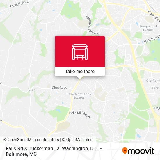 Falls Rd & Tuckerman La map