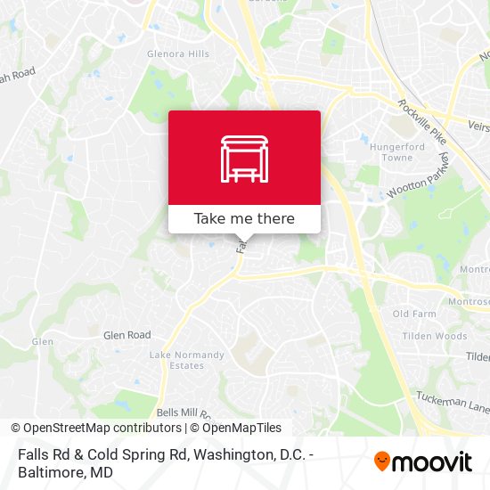 Falls Rd & Cold Spring Rd map