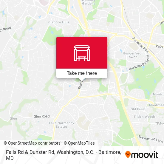 Falls Rd & Dunster Rd map