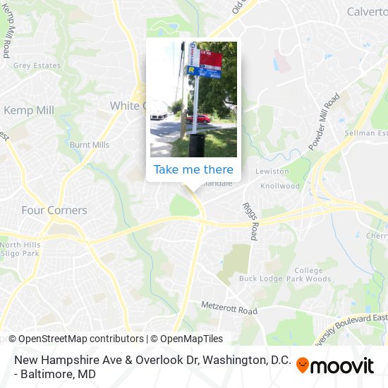 Mapa de New Hampshire Ave & Overlook Dr