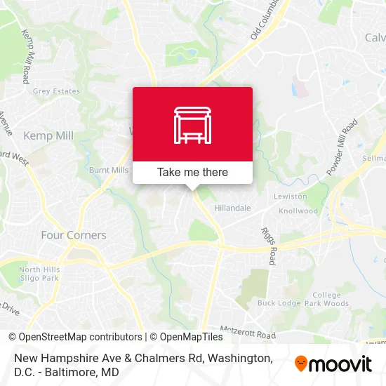 New Hampshire Ave & Chalmers Rd map