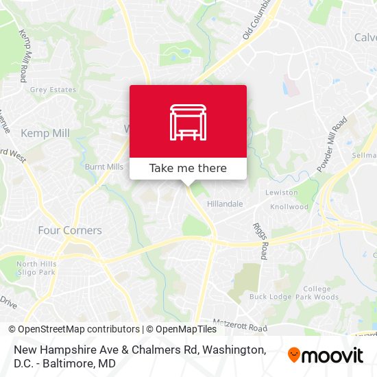 Mapa de New Hampshire Ave & Chalmers Rd