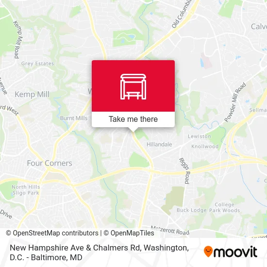 New Hampshire Ave & Chalmers Rd map