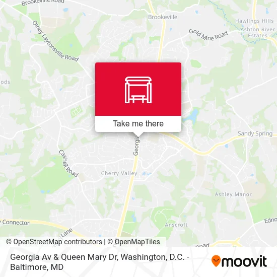 Georgia Av & Queen Mary Dr map