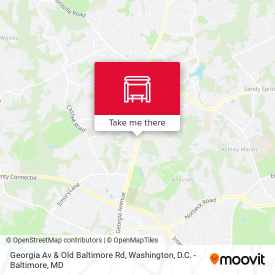 Georgia Av & Old Baltimore Rd map