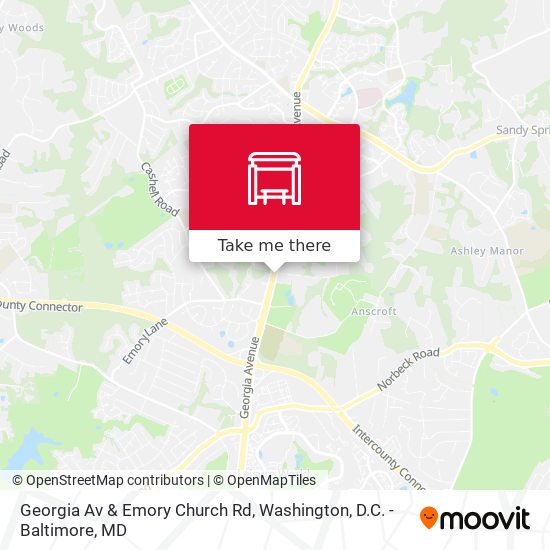 Georgia Av & Emory Church Rd map