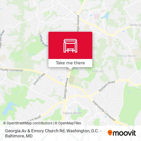 Georgia Av & Emory Church Rd map