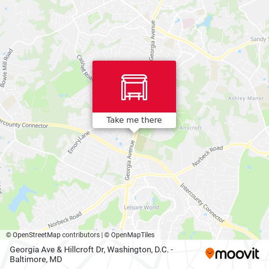 Mapa de Georgia Ave & Hillcroft Dr