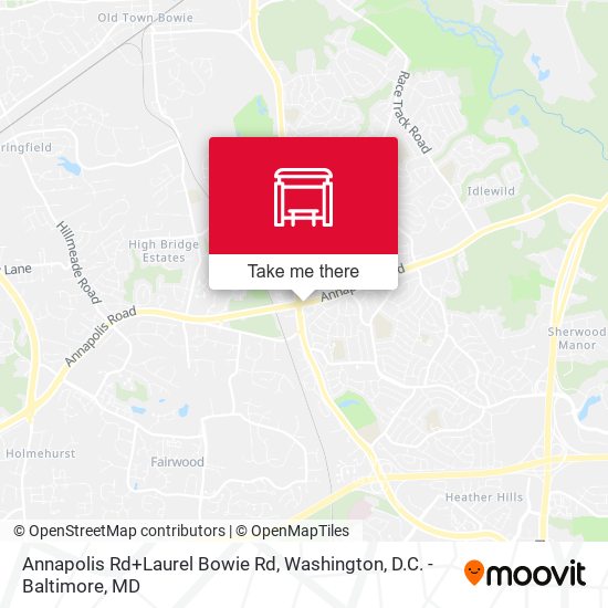 Annapolis Rd+Laurel Bowie Rd map