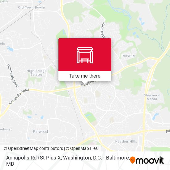 Annapolis Rd+St Pius X map