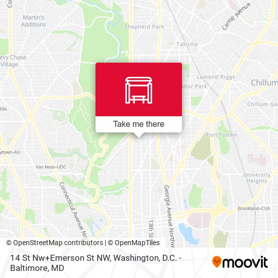 14 St Nw+Emerson St NW map