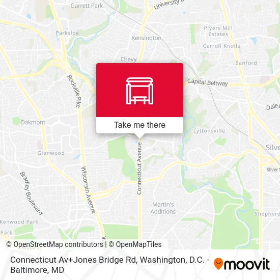 Connecticut Av+Jones Bridge Rd map