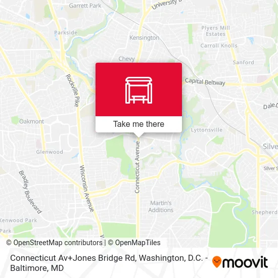 Connecticut Av+Jones Bridge Rd map