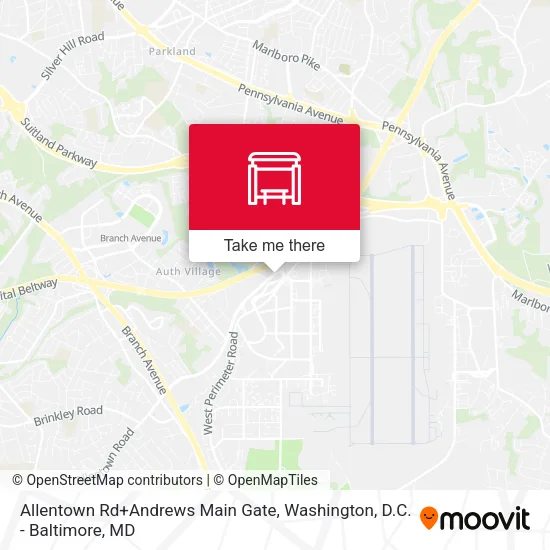 Mapa de Allentown Rd+Andrews Main Gate