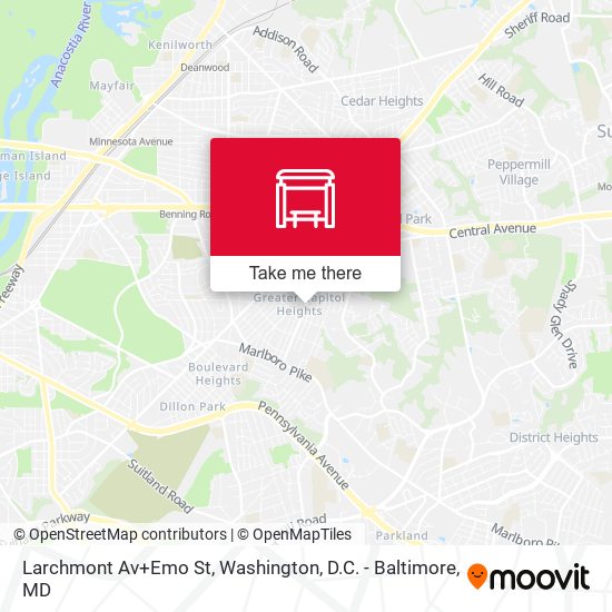 Larchmont Av+Emo St map