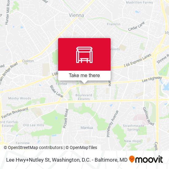 Lee Hwy+Nutley St map