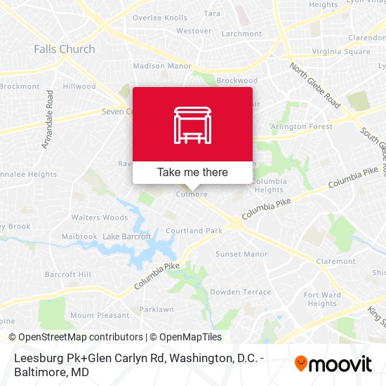 Mapa de Leesburg Pk+Glen Carlyn Rd