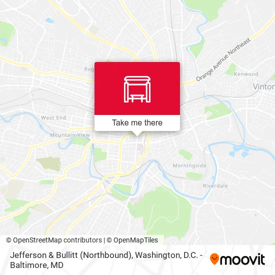 Jefferson & Bullitt (Northbound) map
