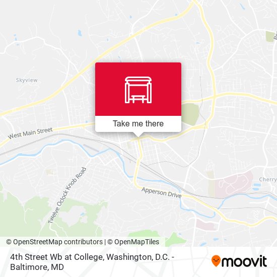 4th Street Wb at College map