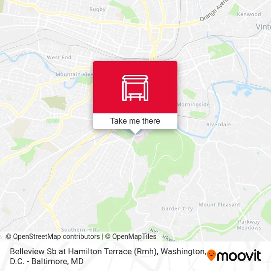 Belleview Sb at Hamilton Terrace (Rmh) map