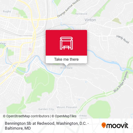 Bennington Sb at Redwood map