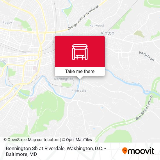 Bennington Sb at Riverdale map