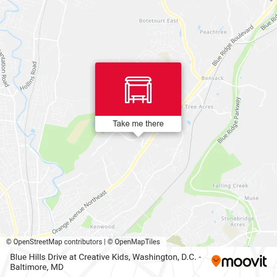 Blue Hills Drive at Creative Kids map