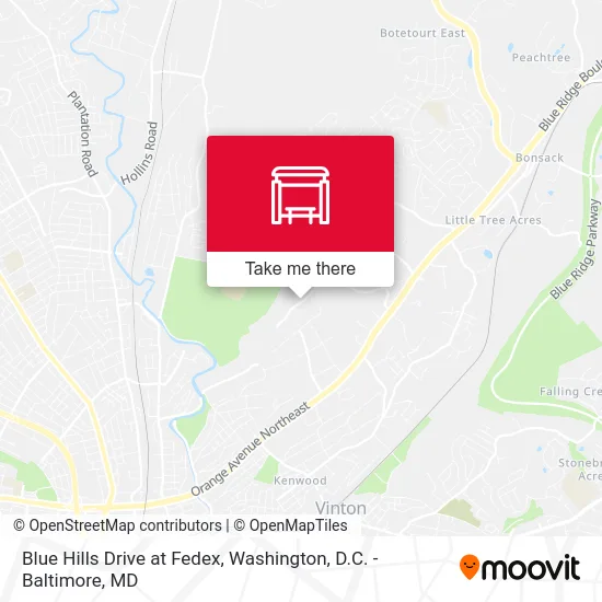 Blue Hills Drive at Fedex map