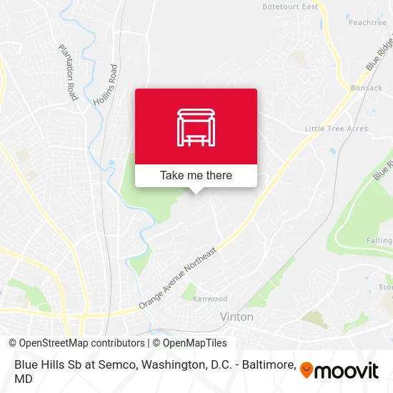 Blue Hills Sb at Semco map