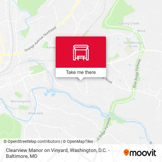 Clearview Manor on Vinyard map